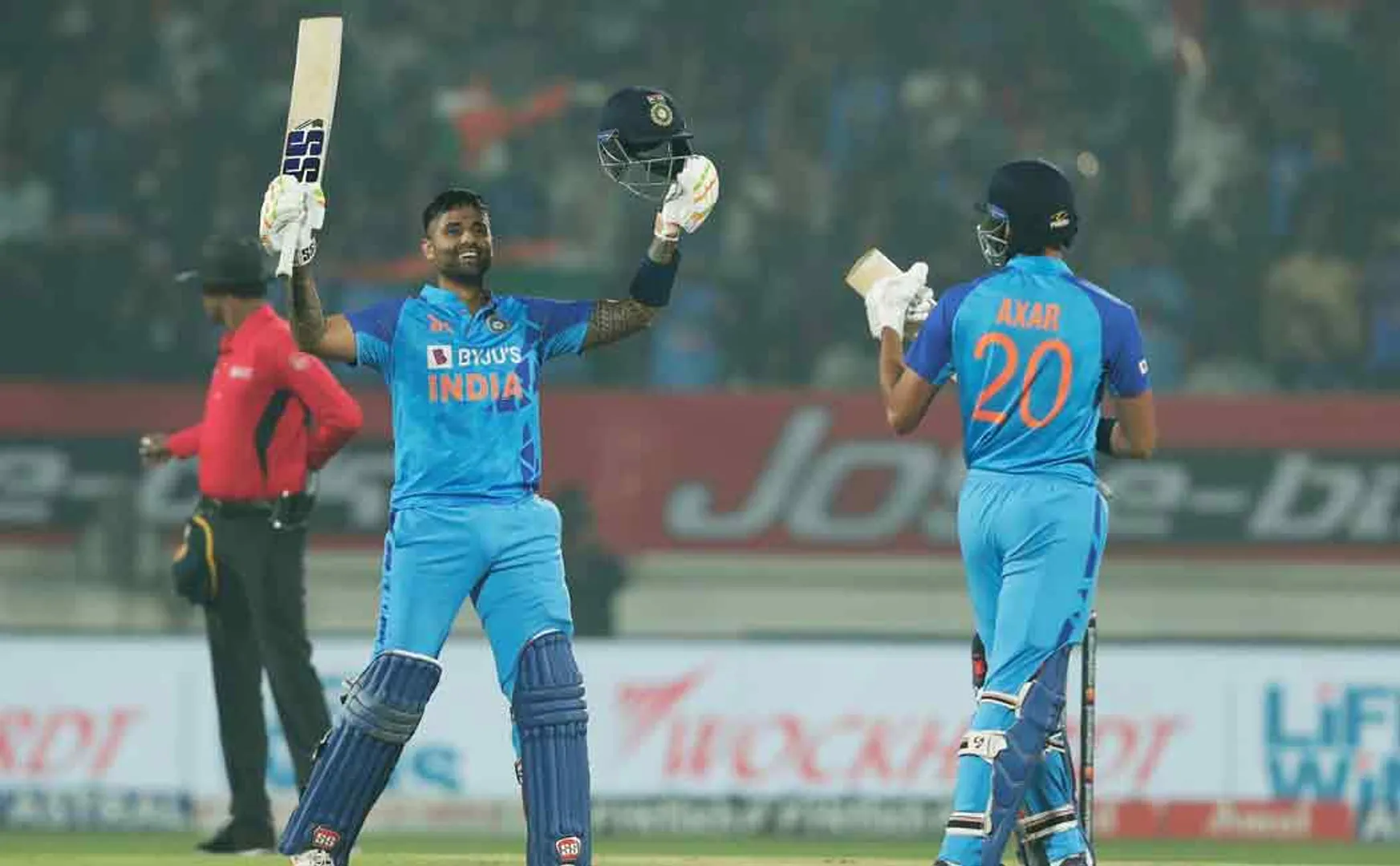 Suryakumar Yadav century; india wins
