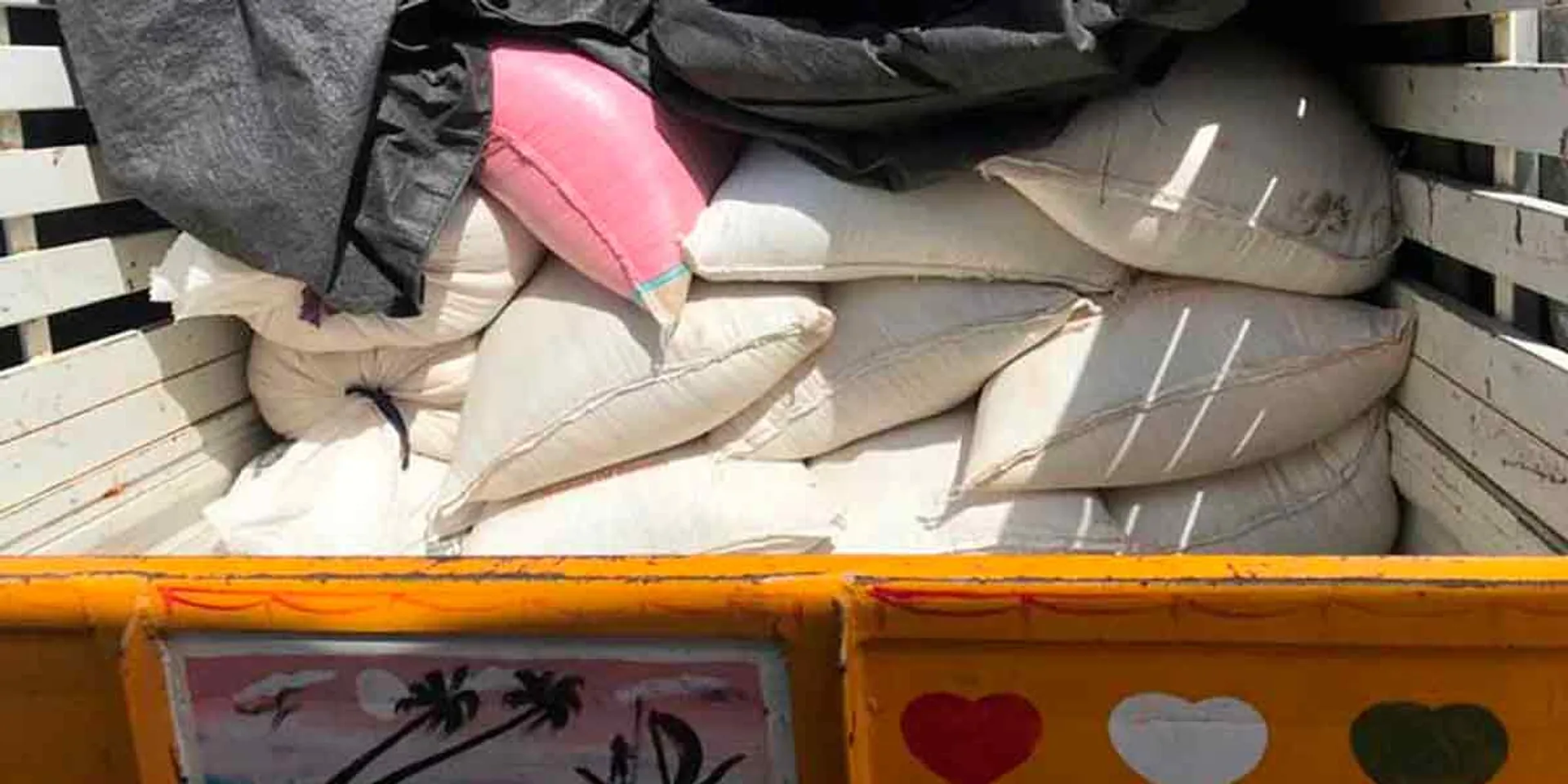 7 tons of ration rice seized with mini truck; 3 people arrested