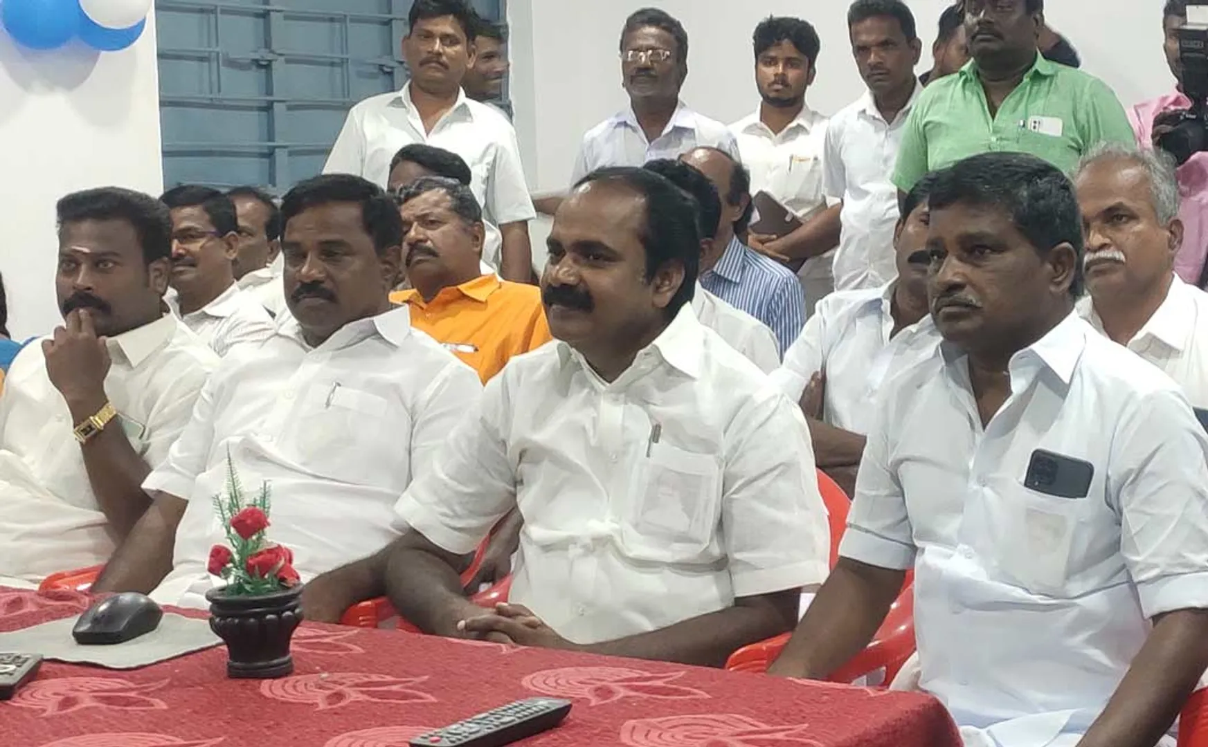 Minister Meiyanathan was amazed see the work head master principal  renovated  government school