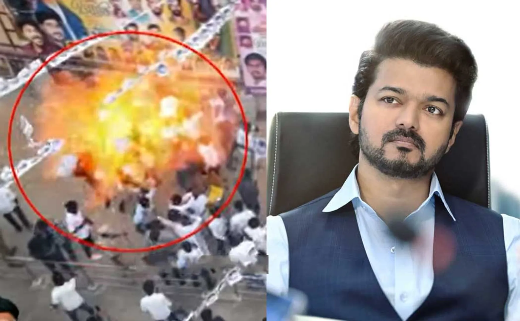 Varisu film celebration Helium balloon fire accident  