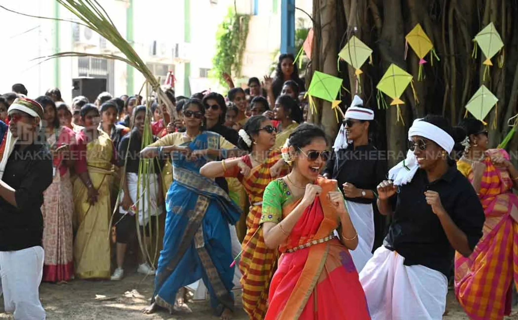 pongal celebrated womens college students in chennai