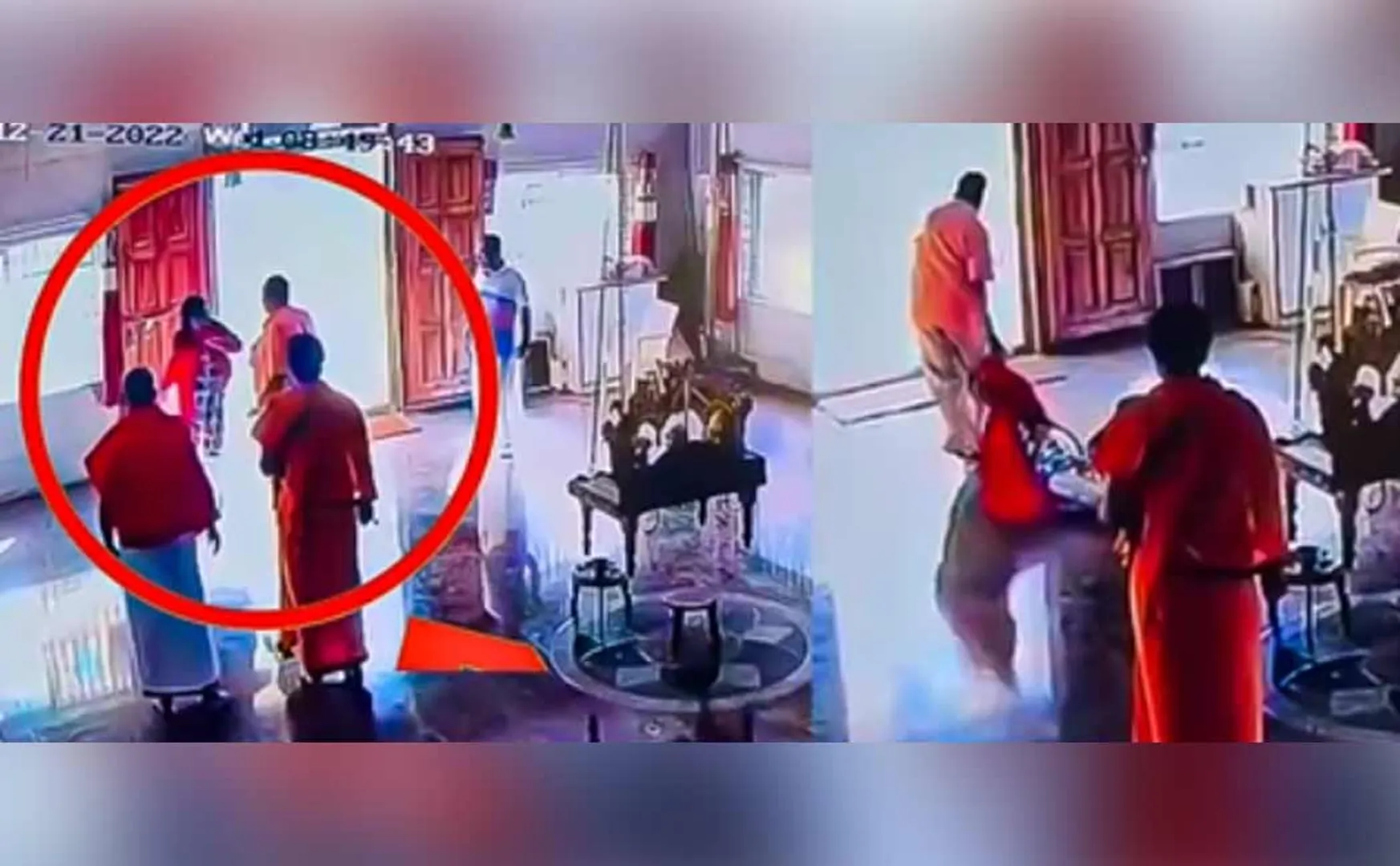 karnataka temple trustee who beat up woman and chased her away