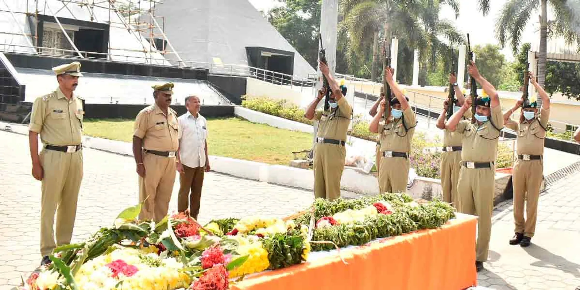 The deceased soldier's body was cremated in Erode