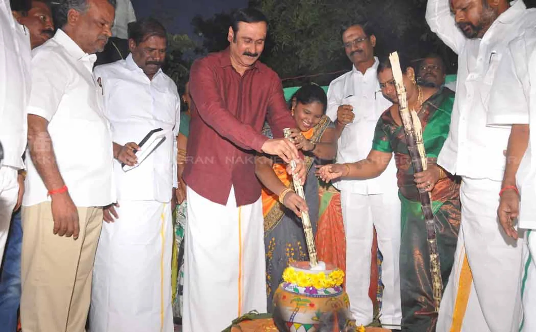 pongal celebrated by anbumani ramdoss in chennai 