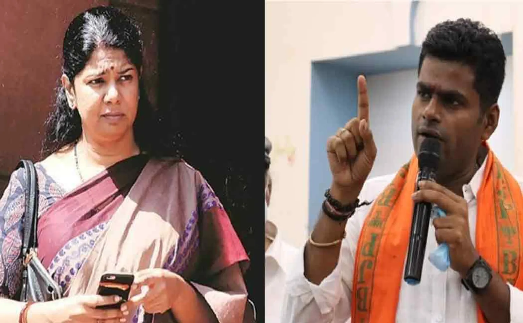 Kanimozhi on Thiruvalluvar photograph of Annamalai
