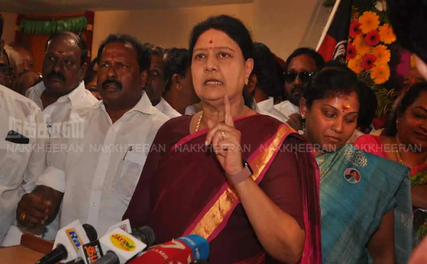 Sasikala talks about DMK's action