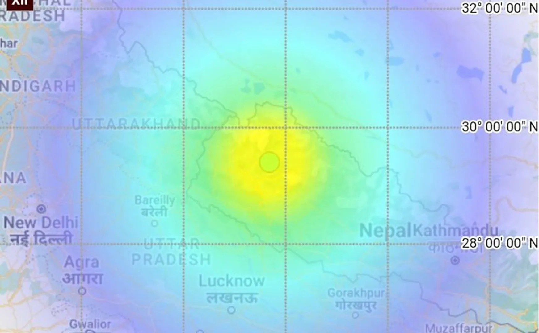 Powerful earthquake in Delhi!