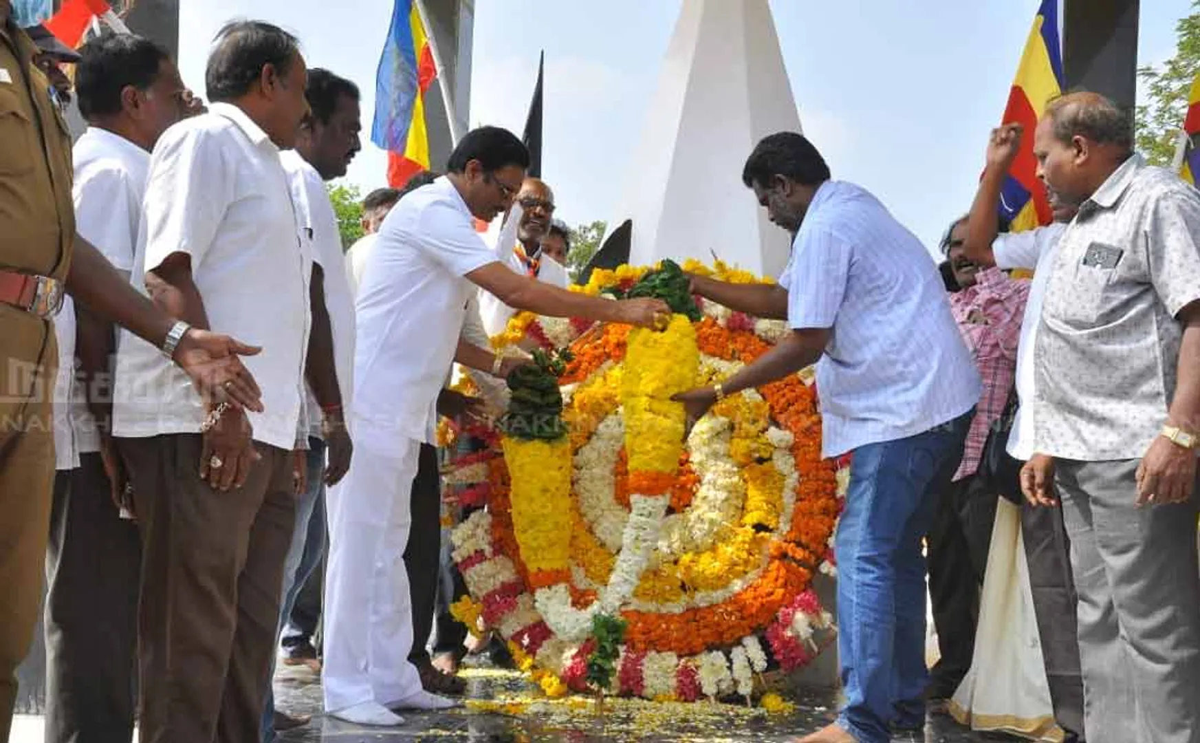  pmk a k moorthy pays tribute to tamil language martyr 