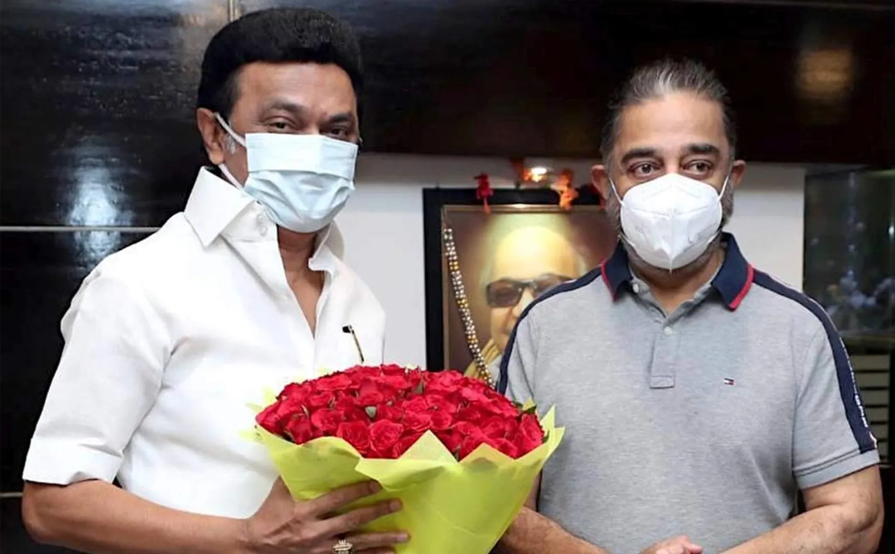 cm mk stalin thanked kamalhasan support erode byelection