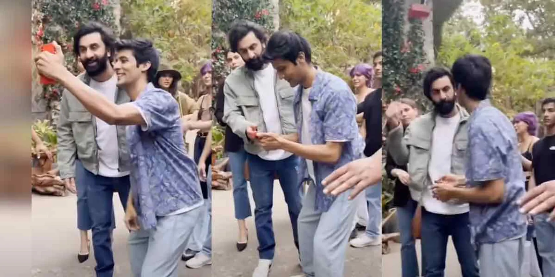  Ranbir grabbed a fan's cell phone and threw it away
