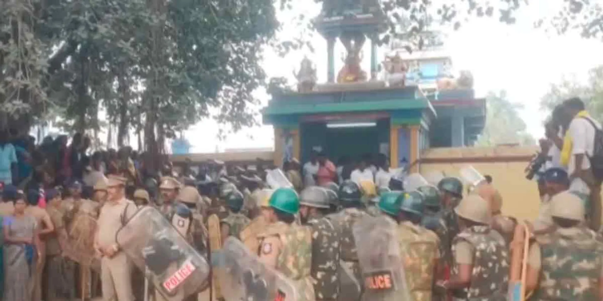 Temple allowed to worship after 80 years; Police build up