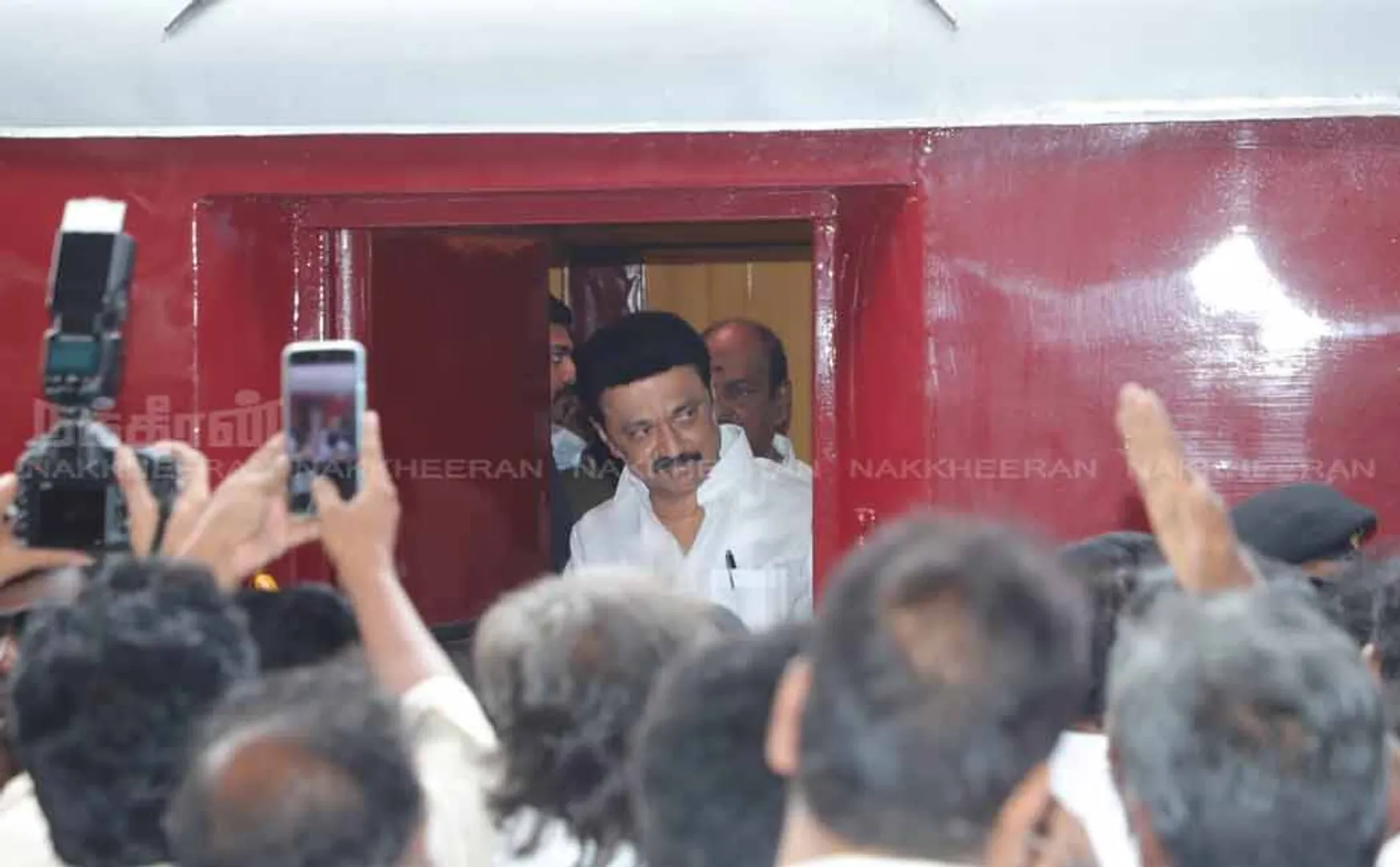 tamil nadu cm mk stalin vellore travel in train 