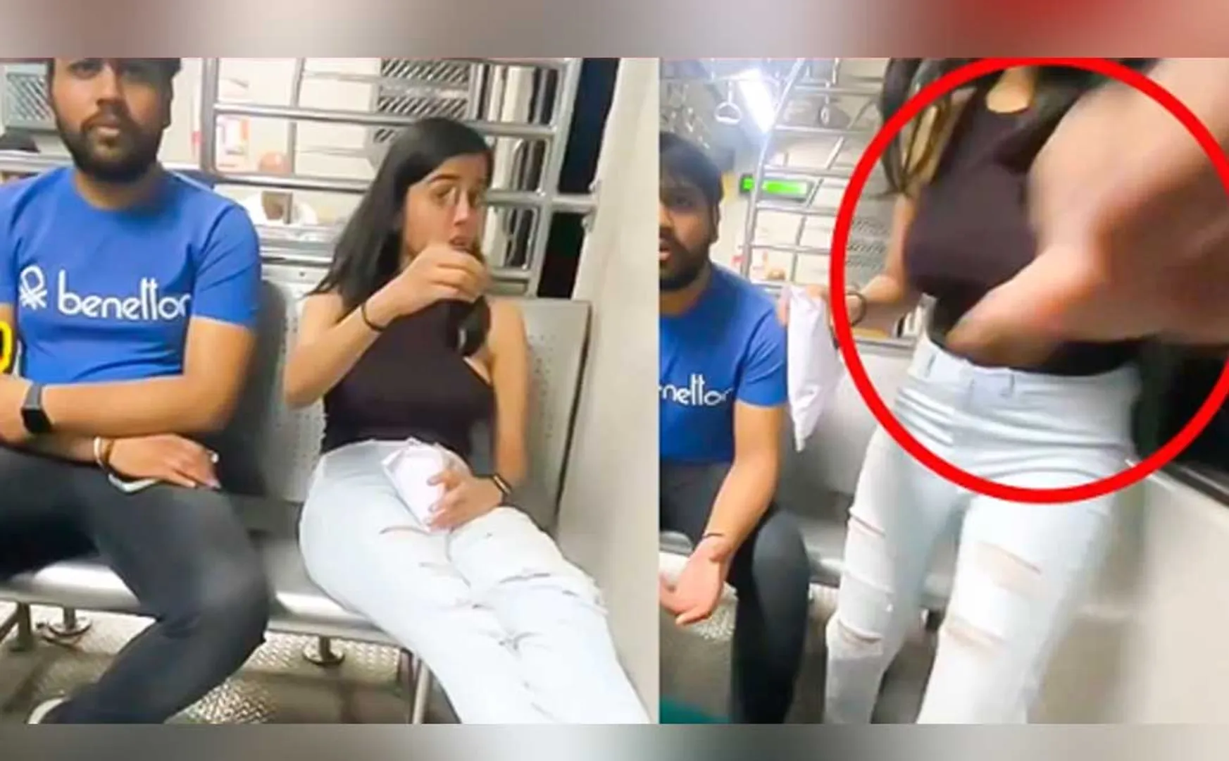 young couple committing an atrocity  train name lawyer video going viral