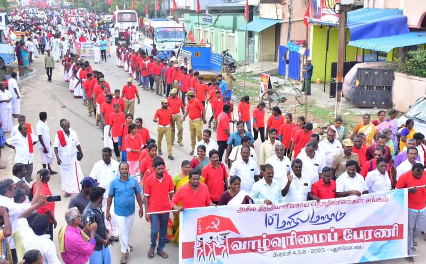 farmers labours union state level conference in pudukkottai district 