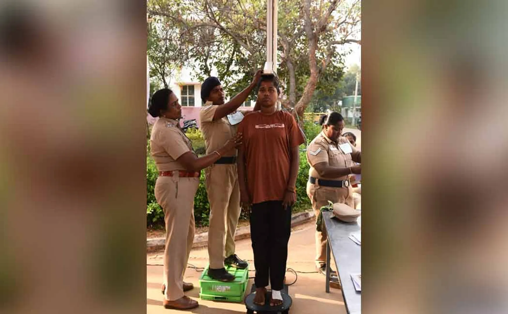 tamilnadu police physical exam conducted in trichy