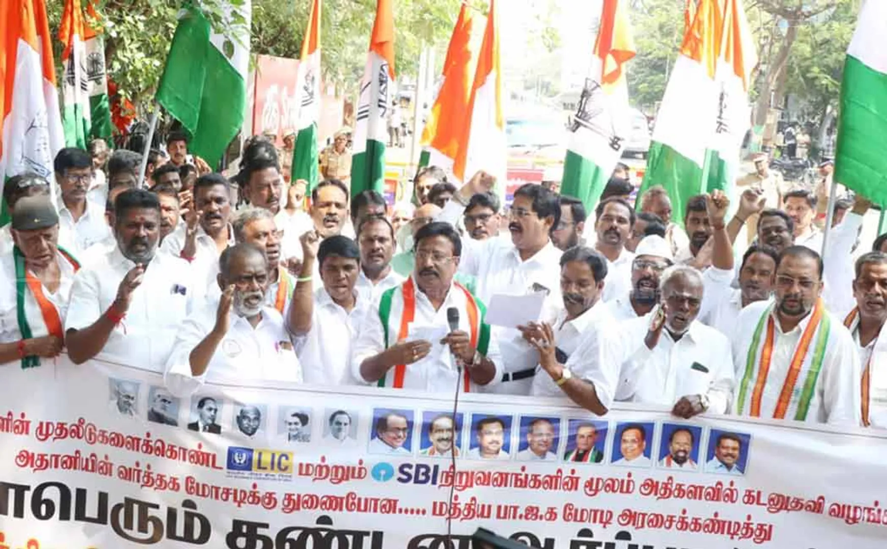 adani issue chennai district congress mass gathering 
