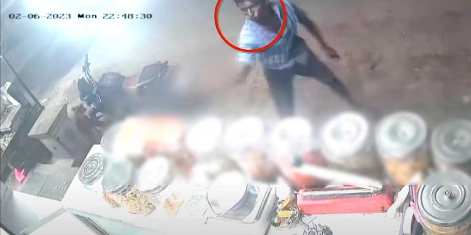 Looting a sweet shop with a knife; netting a mysterious person