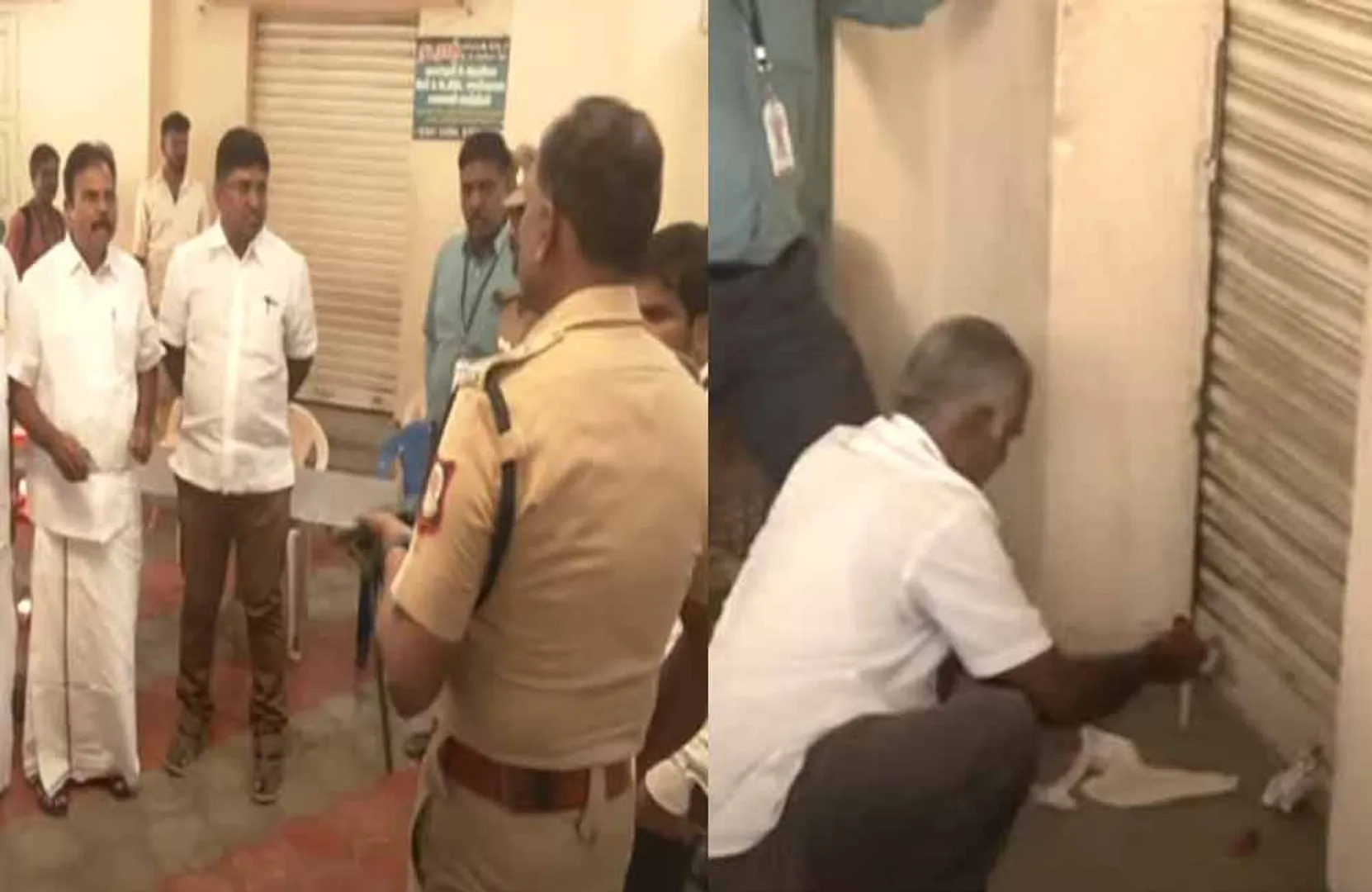 Election Commission action check; Trapped AIADMK; Officials sealed the hall