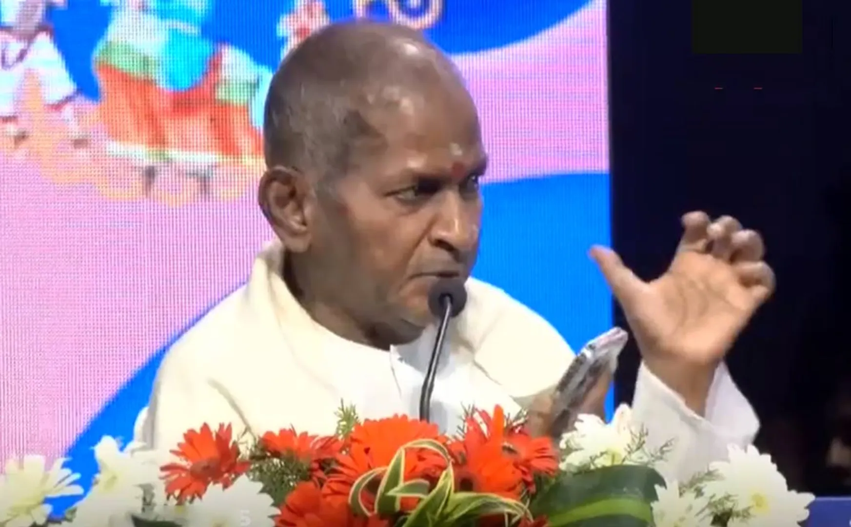 Ilayaraja noticed the recording work on stage 