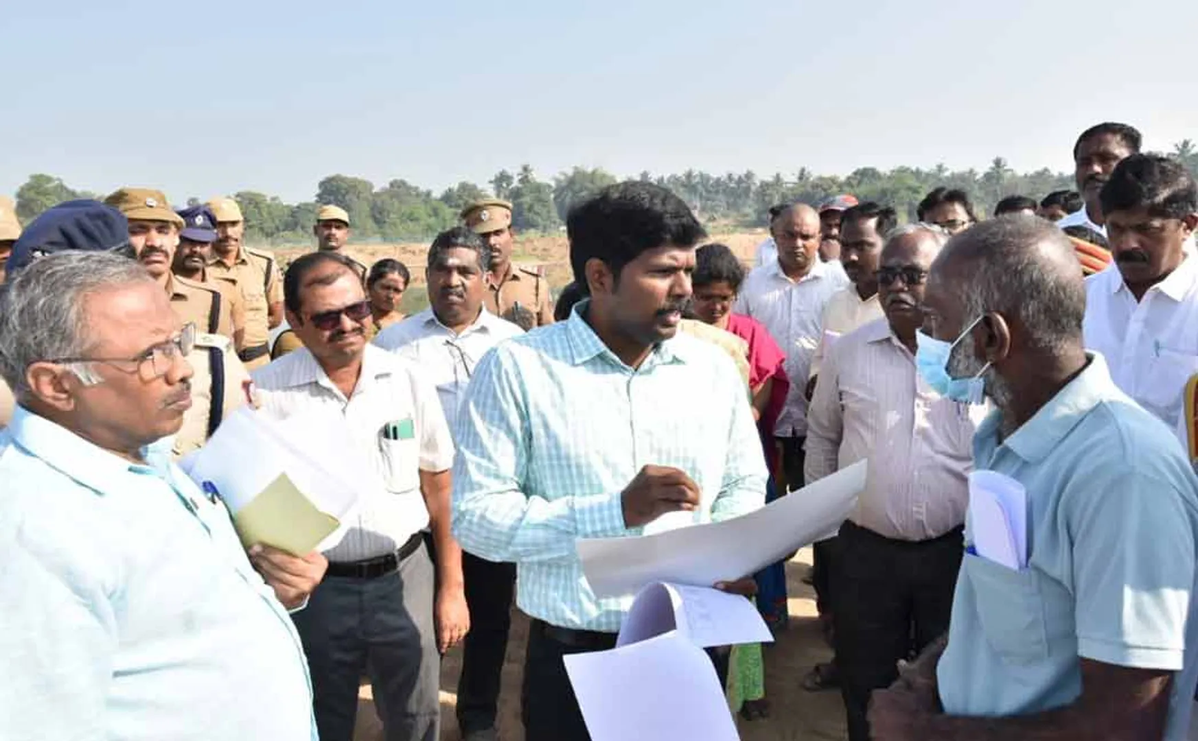 trichy collector inspection sand quarry by court direction issue 