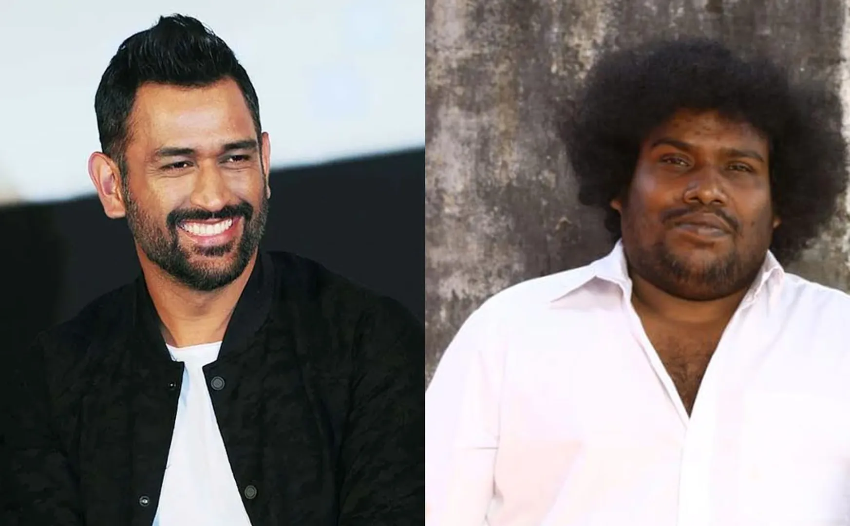 Dhoni gifted  cricket bat to Yogi Babu 