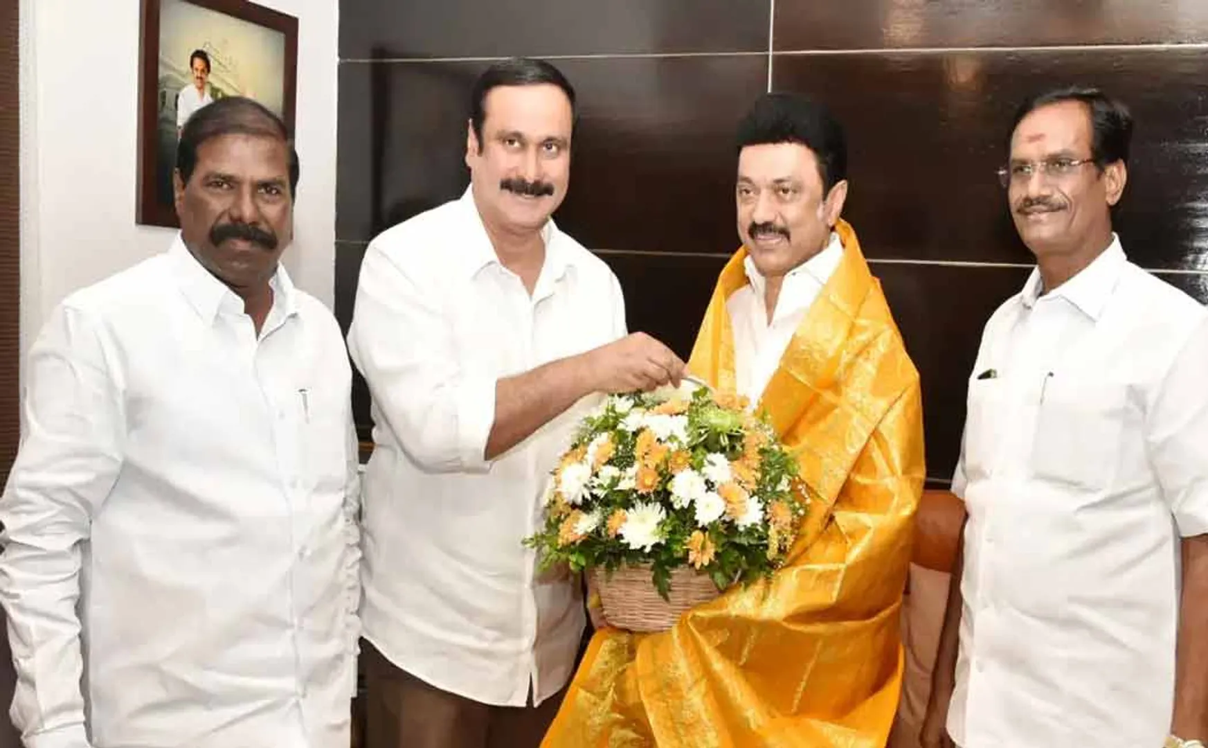 PMK leader Anbumani's surprise meeting with Chief Minister Stalin