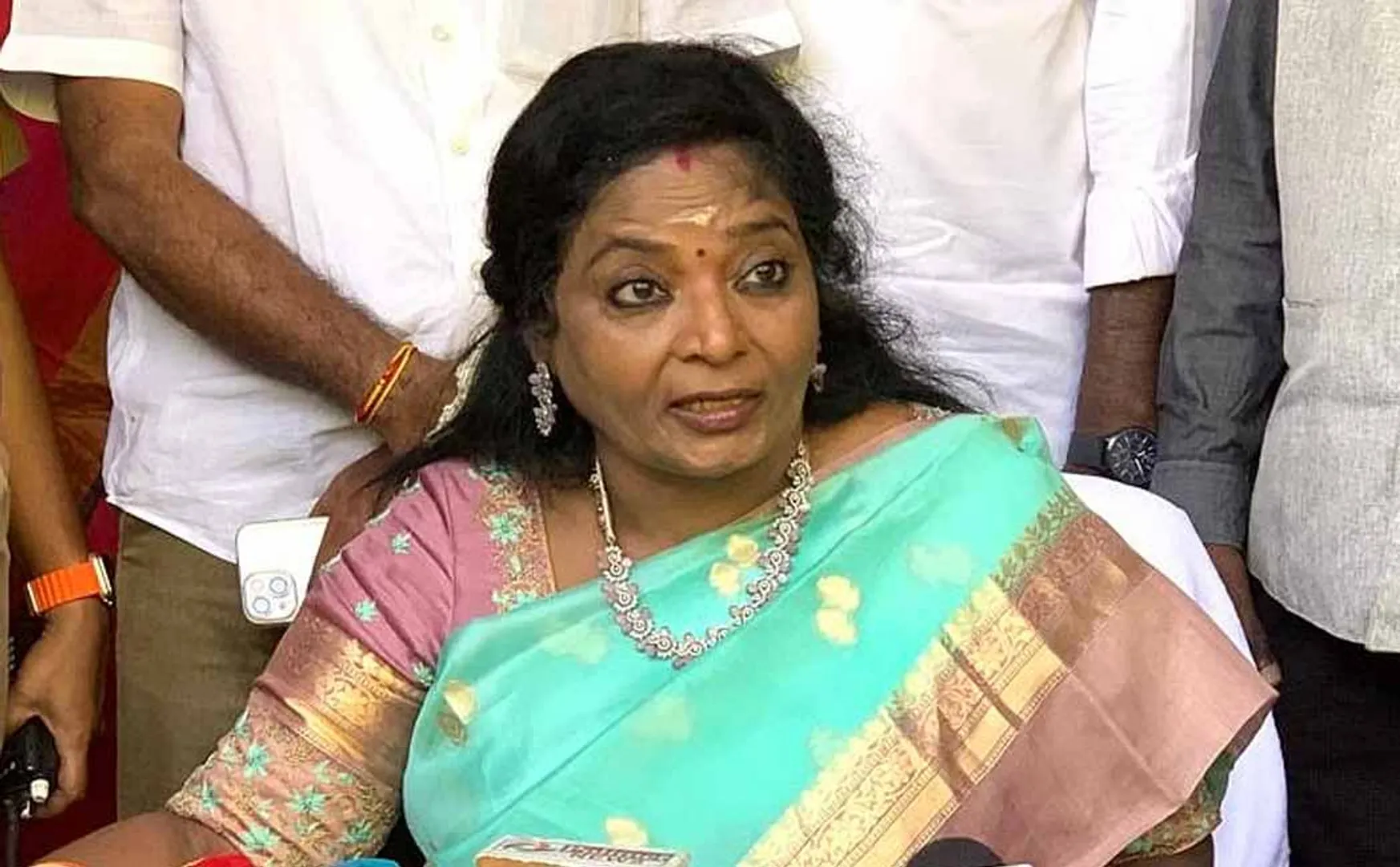 Puducherry Governor Tamilisai Soundararajan tripped and fell down
