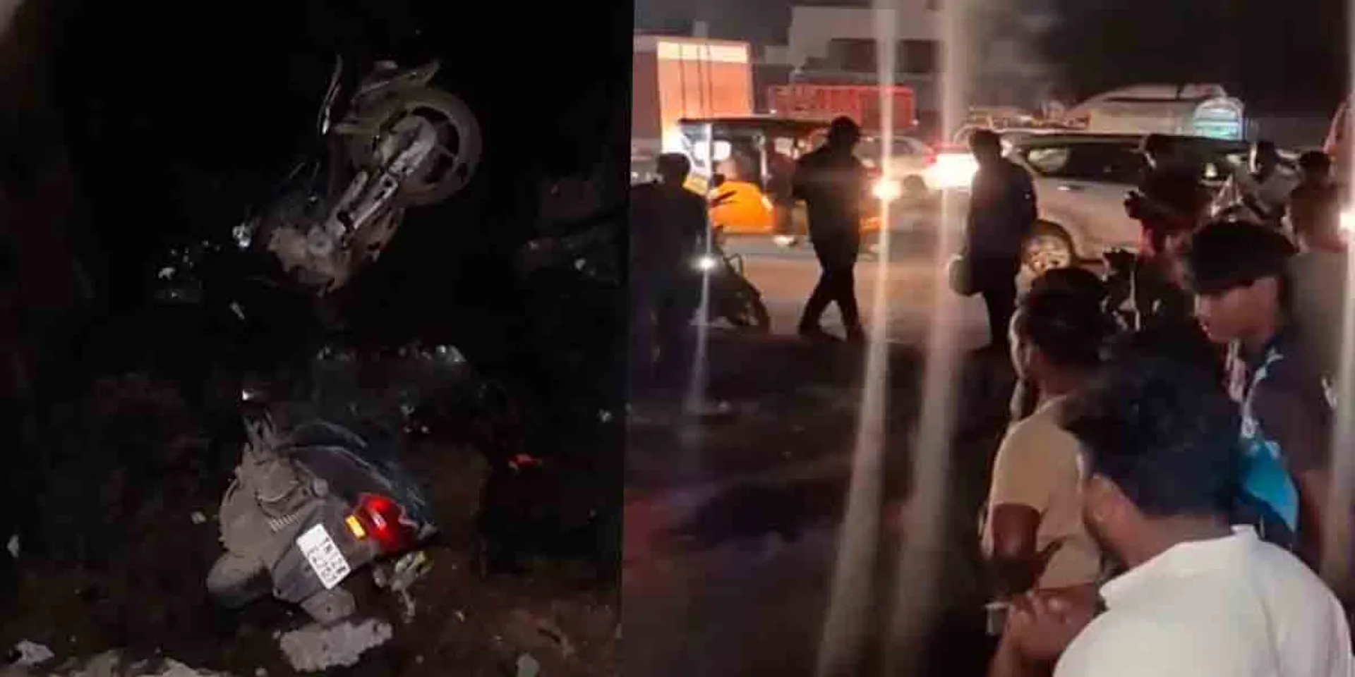 A succession of motorists fell into the dug canal