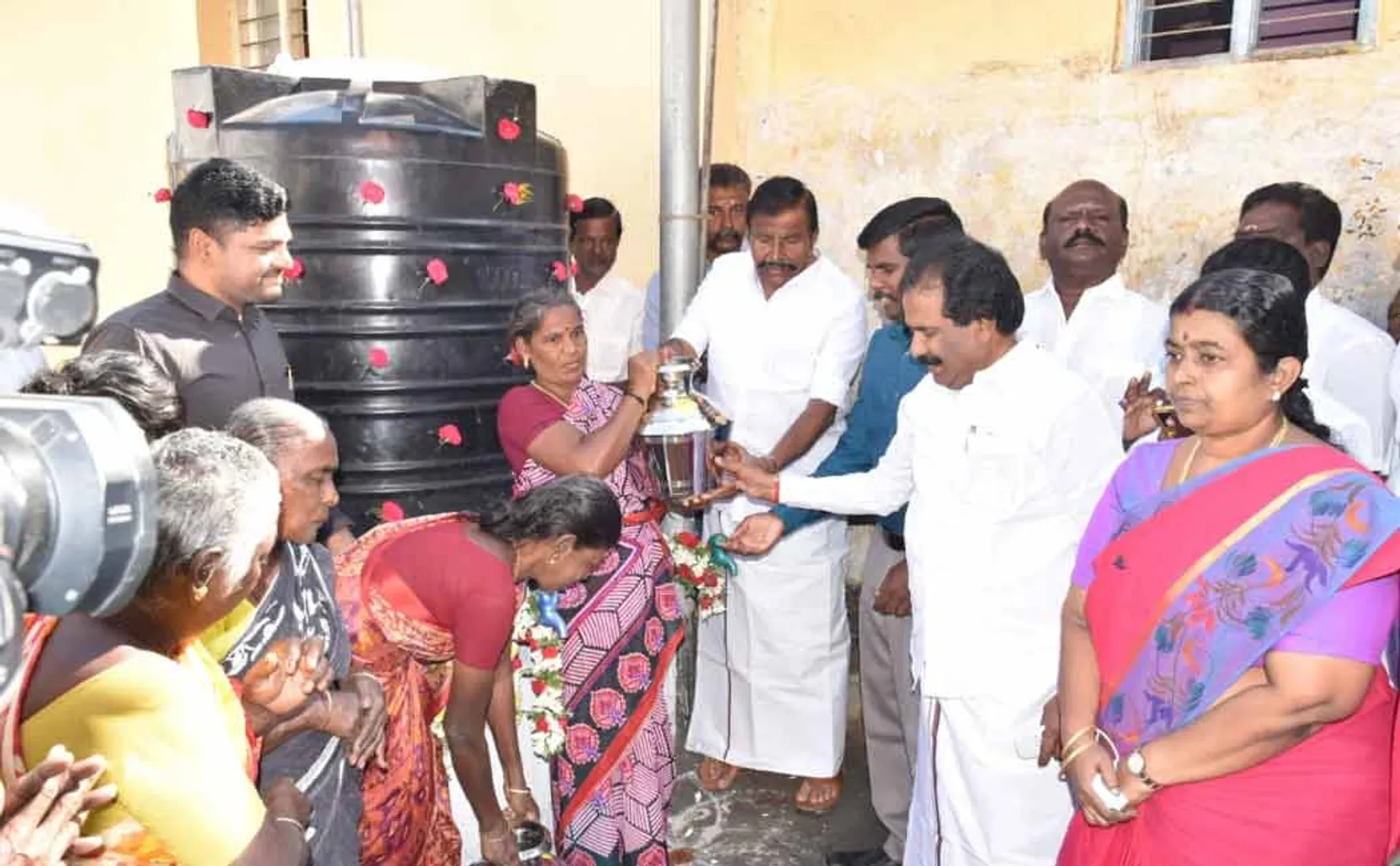 minister kn nehru water tank opening ceremony in trichy municipal corporation 