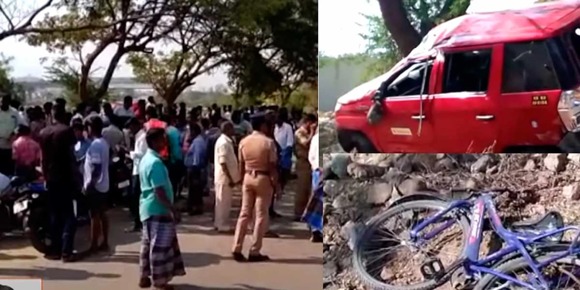  3 school students in car collision