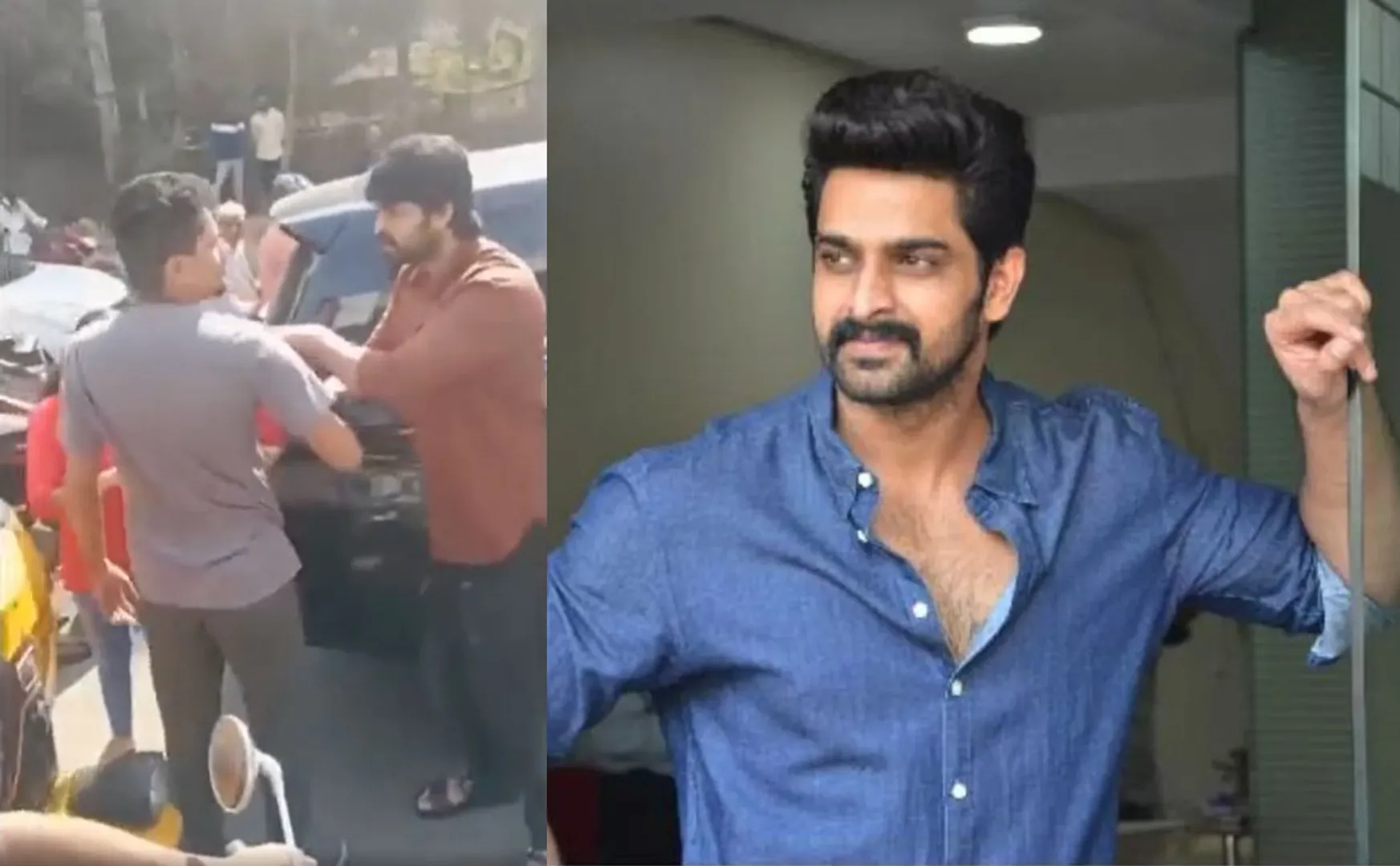 naga shaurya argument with a man who slap his girlfriend in public 