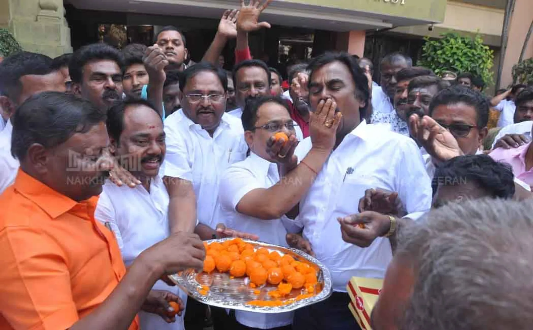 DMK And Congress members celebration 