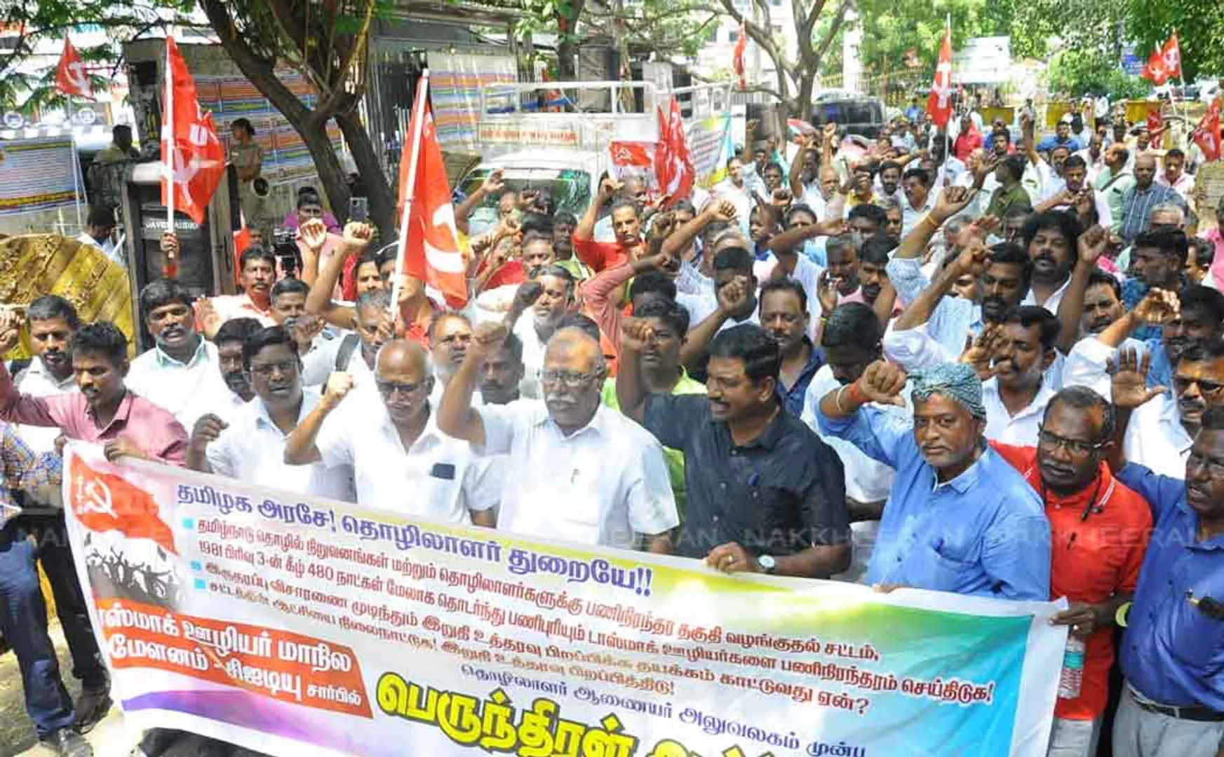 tasmac union members various demands emphasized