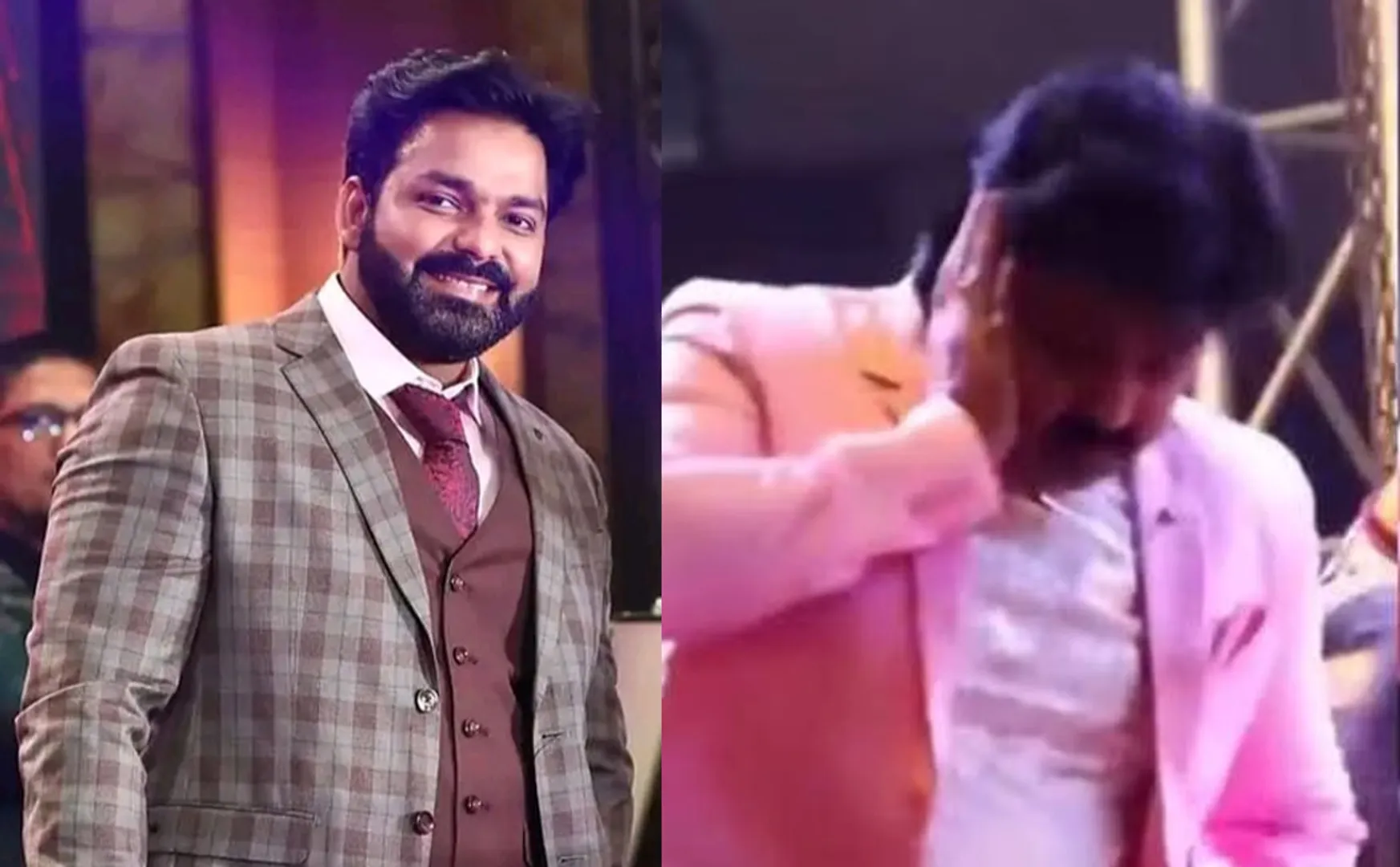 Pawan Singh gets attacked with stone on stage