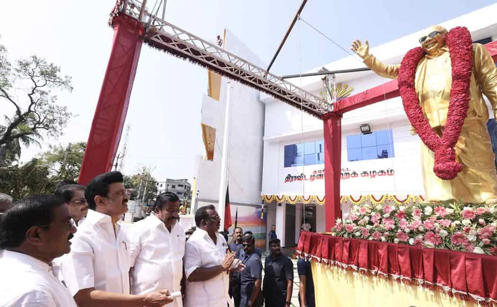 nagercoil dmk office kalaignar statue opening ceremony