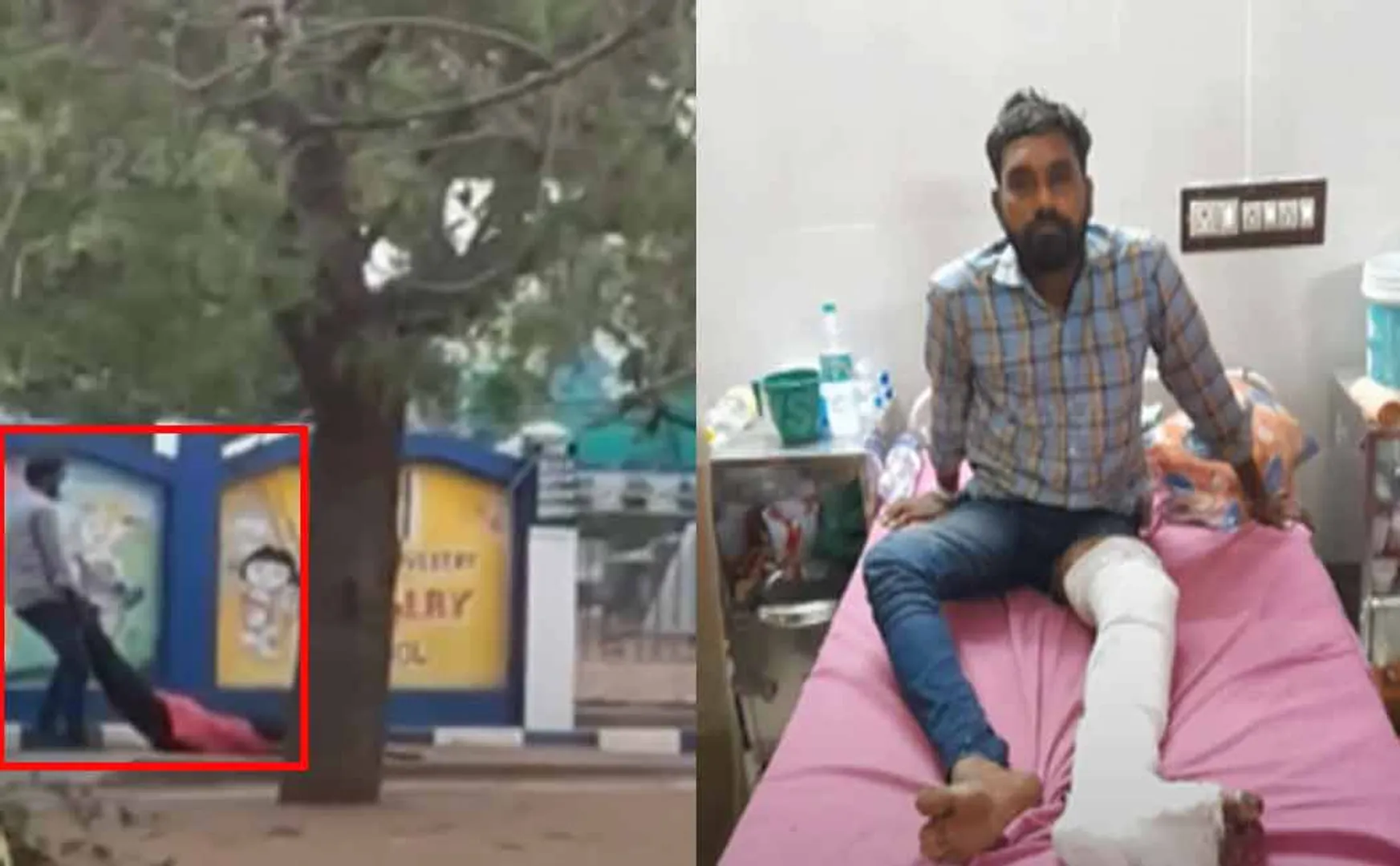 The robber who beat the professor and dragged him on the road; The video was released and created a sensation