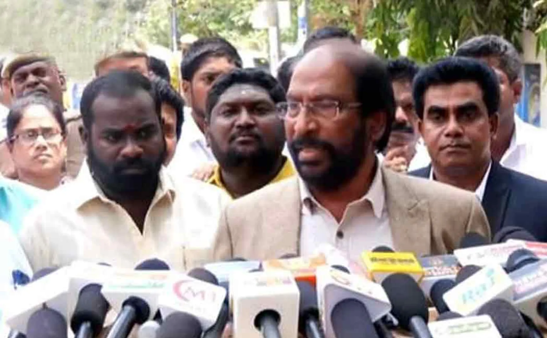 trichy siva mp press meet in trichy 