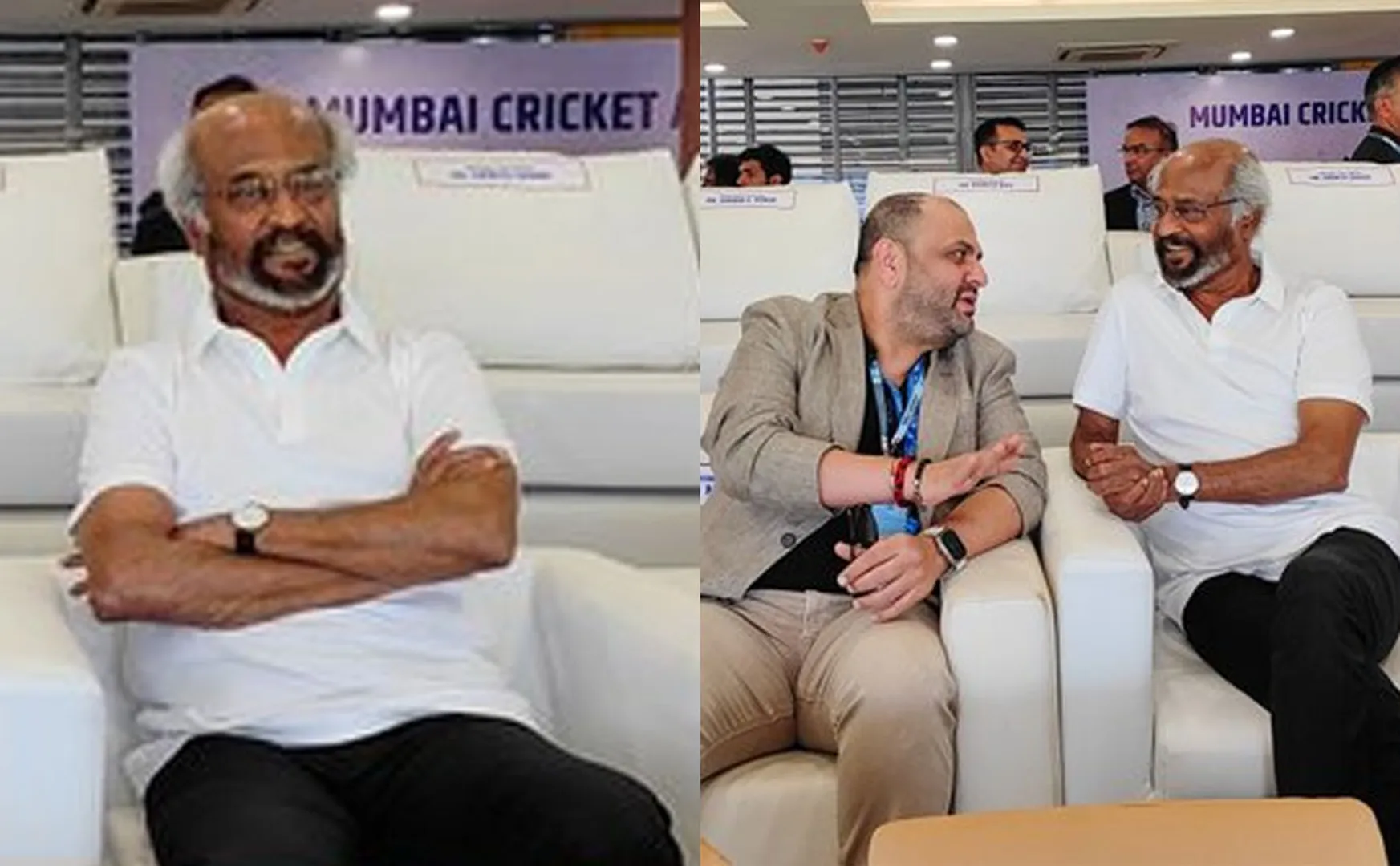 rajini watching india vs australia match in mumbai 