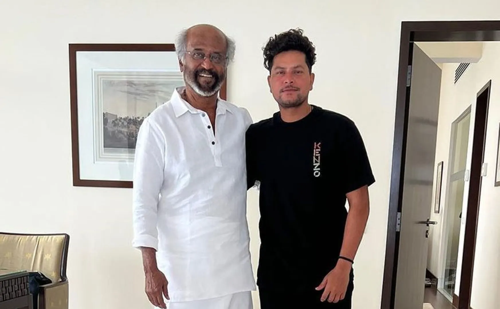 kuldeep yadav meets rajinikanth 