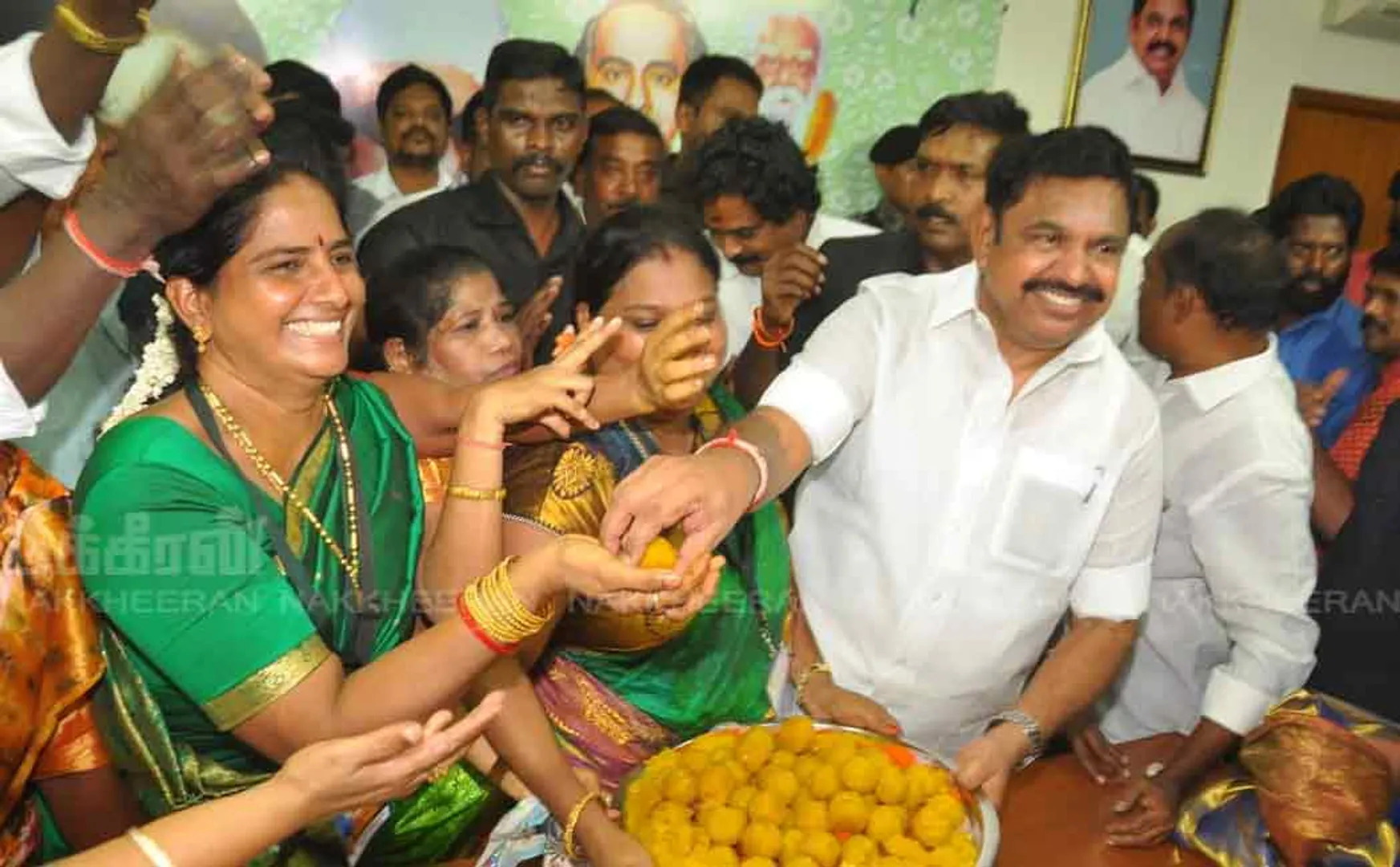 eps victory celebration in admk headquarters 