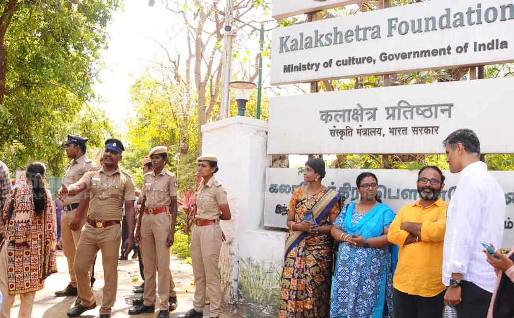 thiruvanmiyur kalakshetra academy increased police protection