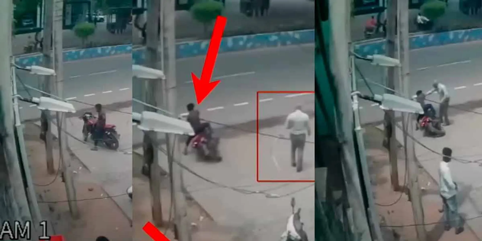 'Noodana robbery as he leans down with bike and asks for help' - Shocking CCTV footage