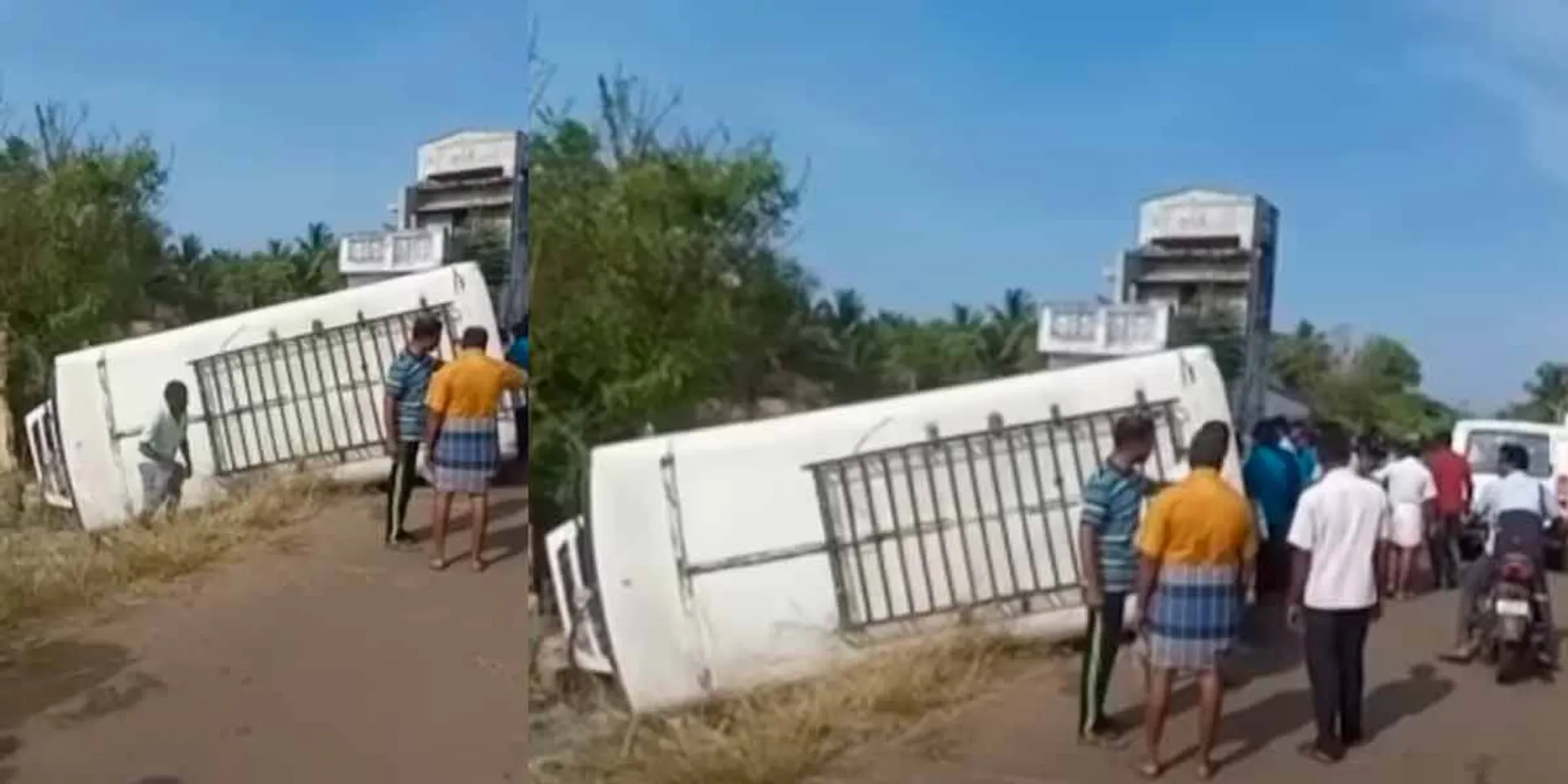 Over 20 students injured in private school van overturn accident