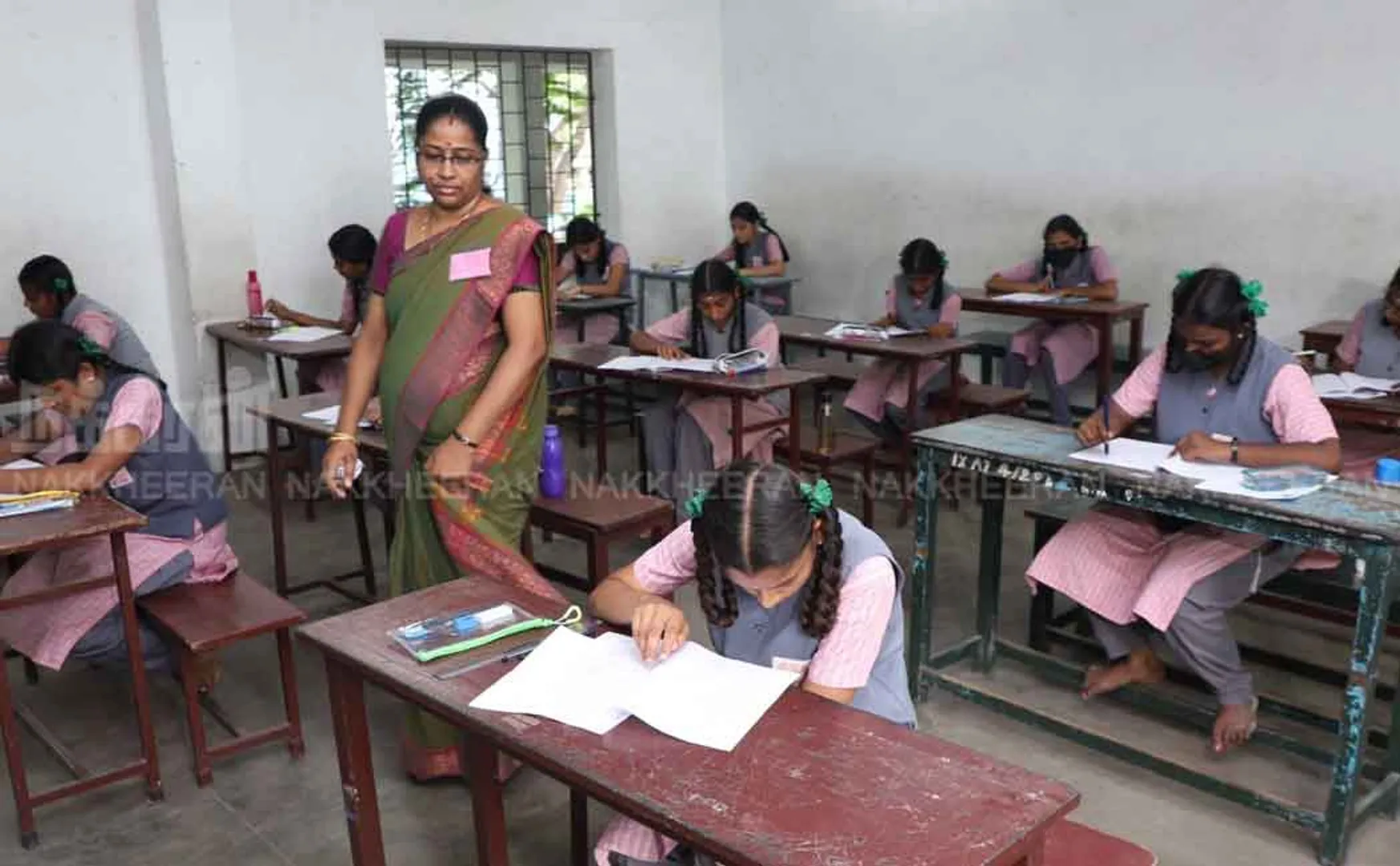 Students Writing Class 10 General Examination 