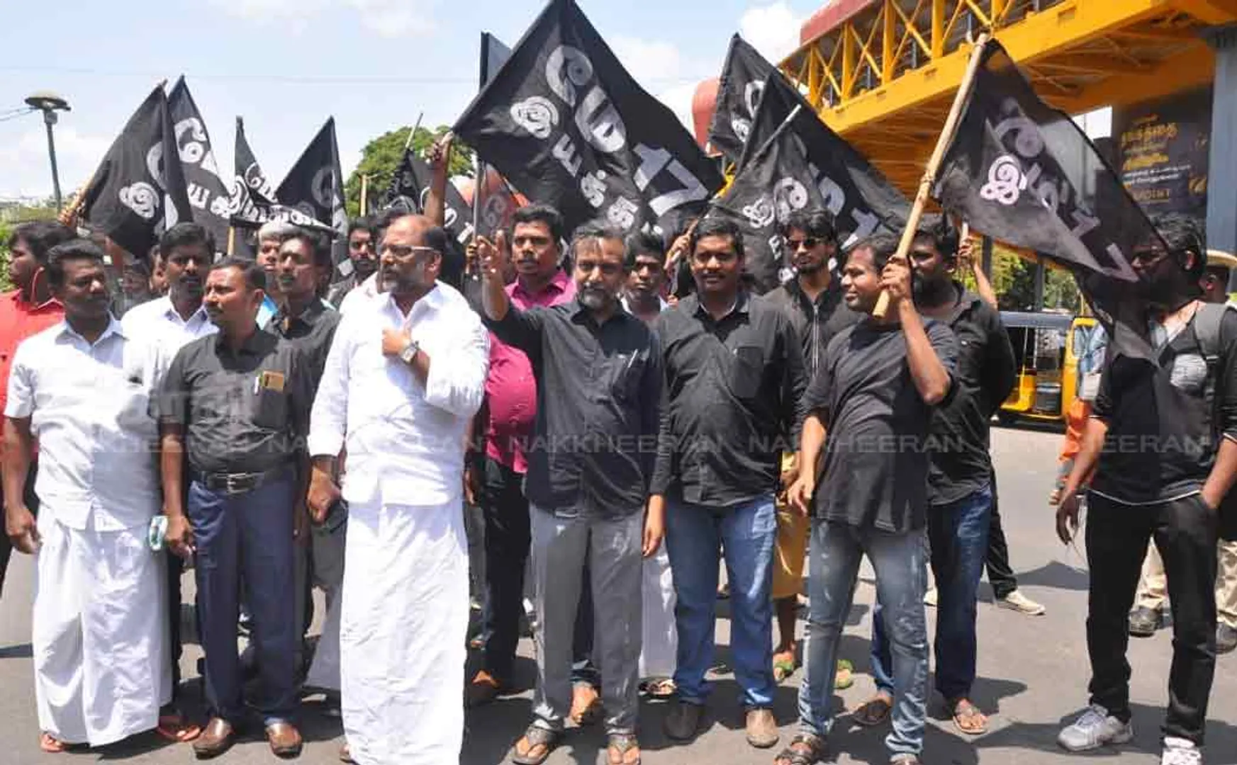 black flag against for prime minister narendra modi in chennai