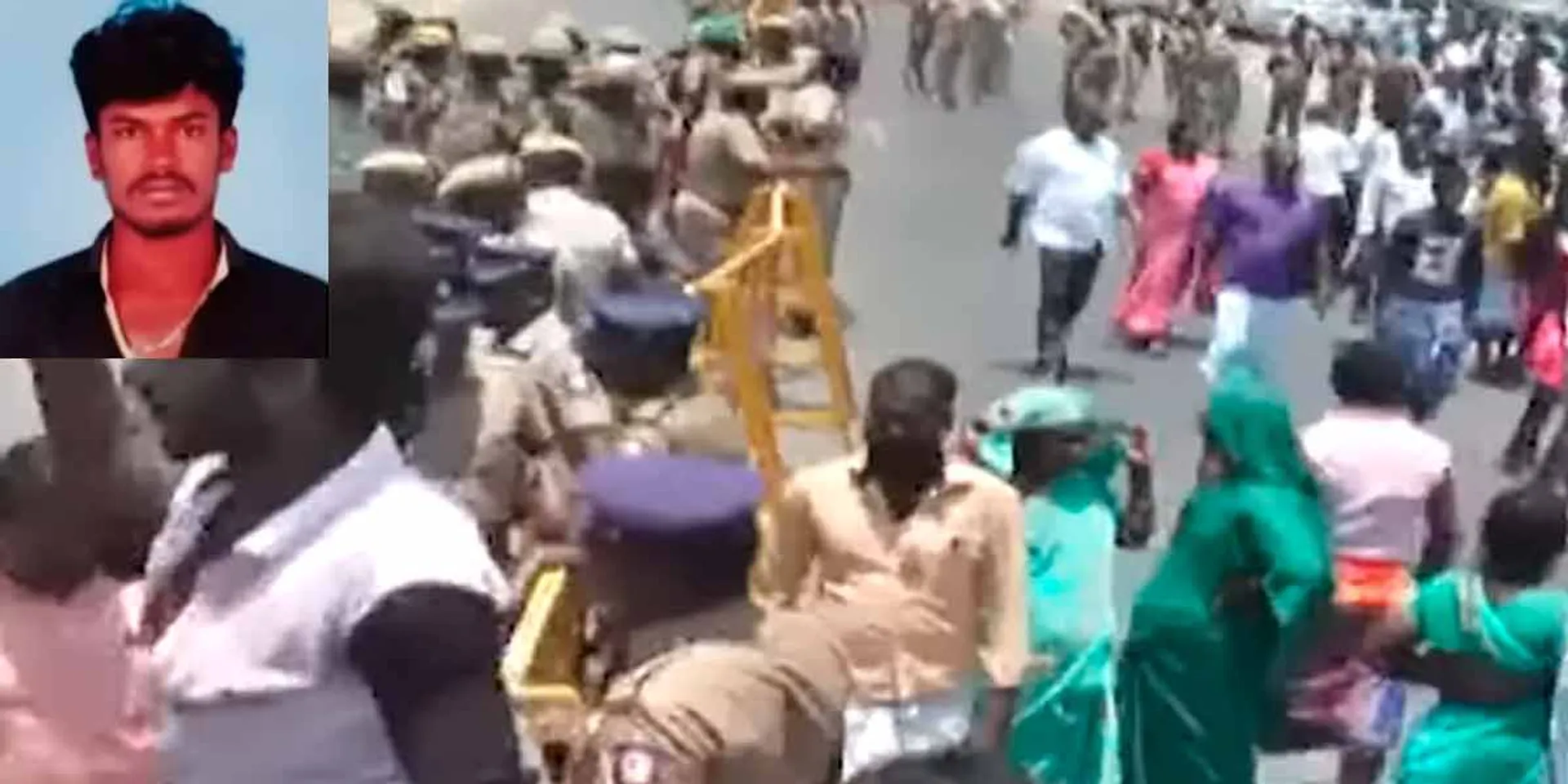 Attack carried out by a gang involved in snatching a cell phone; Relatives are protesting for justice for the death of a young man