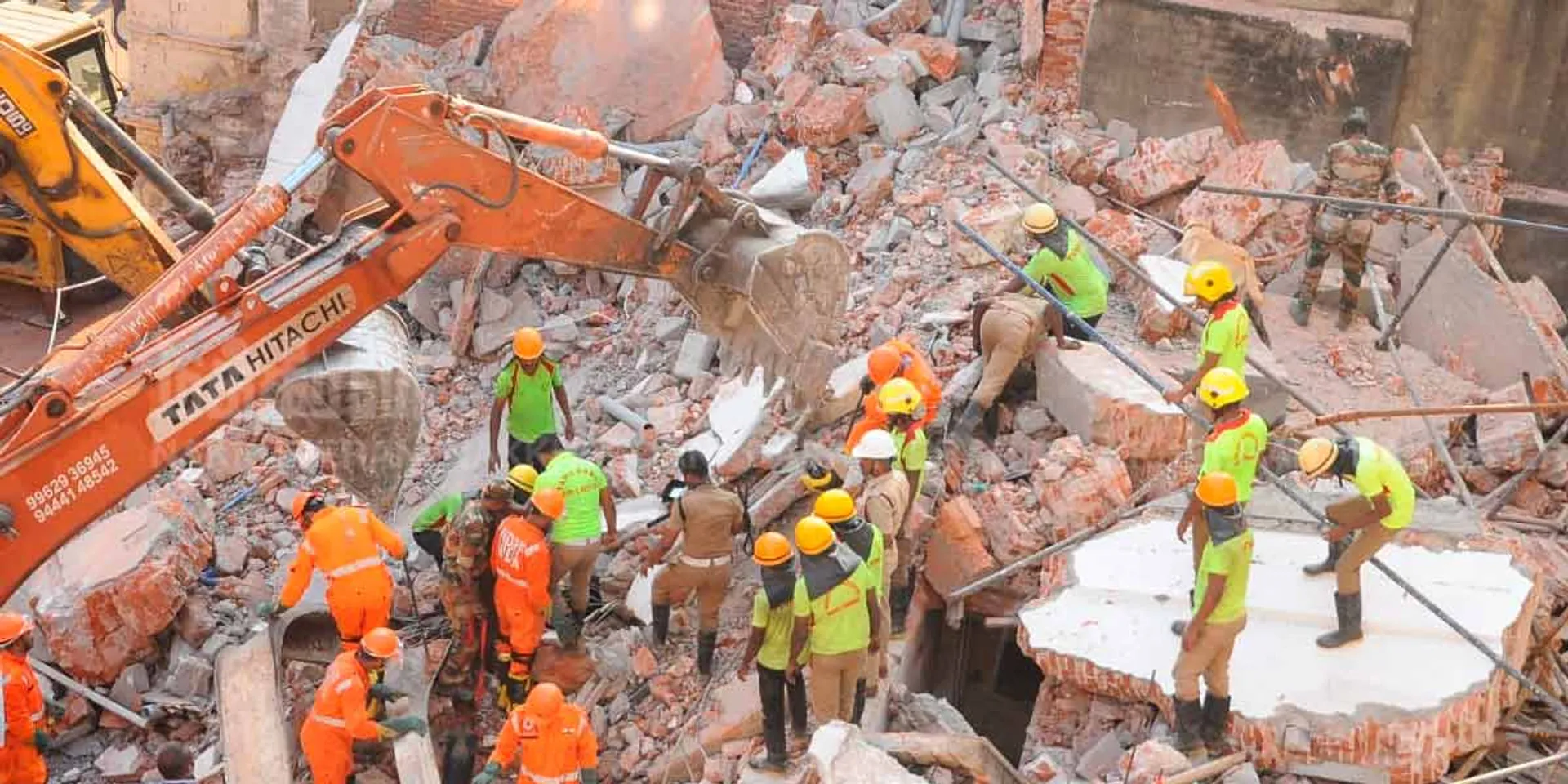 building accident; Owner case booked under 5 sections (pics)