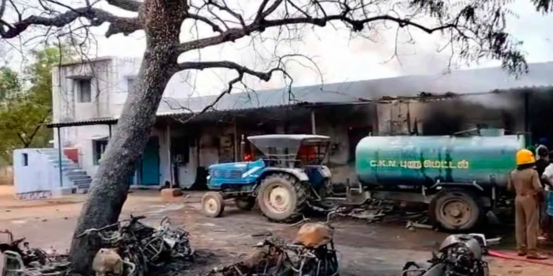 Firecracker factory explosion near Chatur loss their live female employee - Rs 3 lakh relief from Chief Minister's fund!