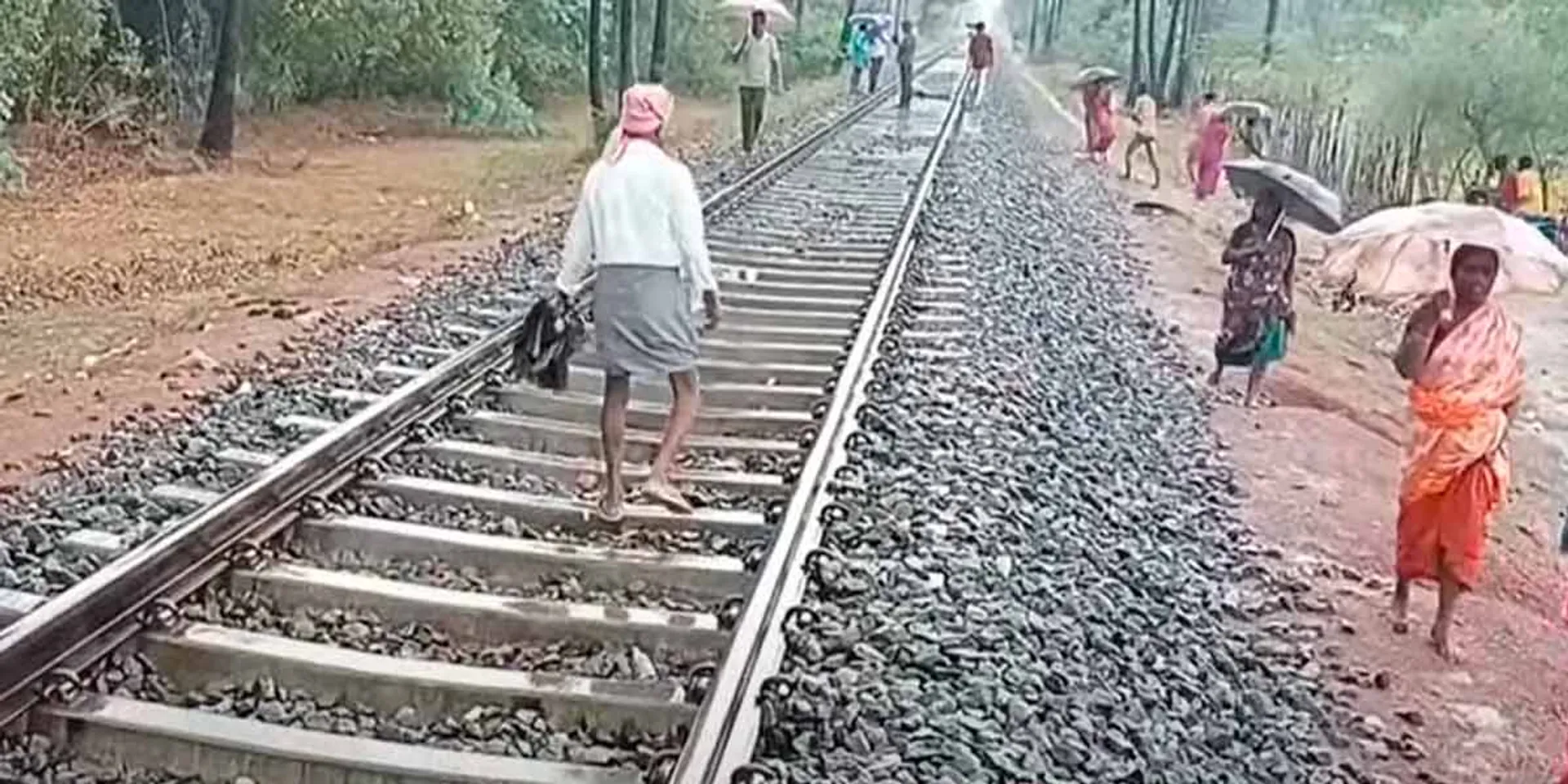  Youth lying on the railway tracks; Two Loss their live in train collision