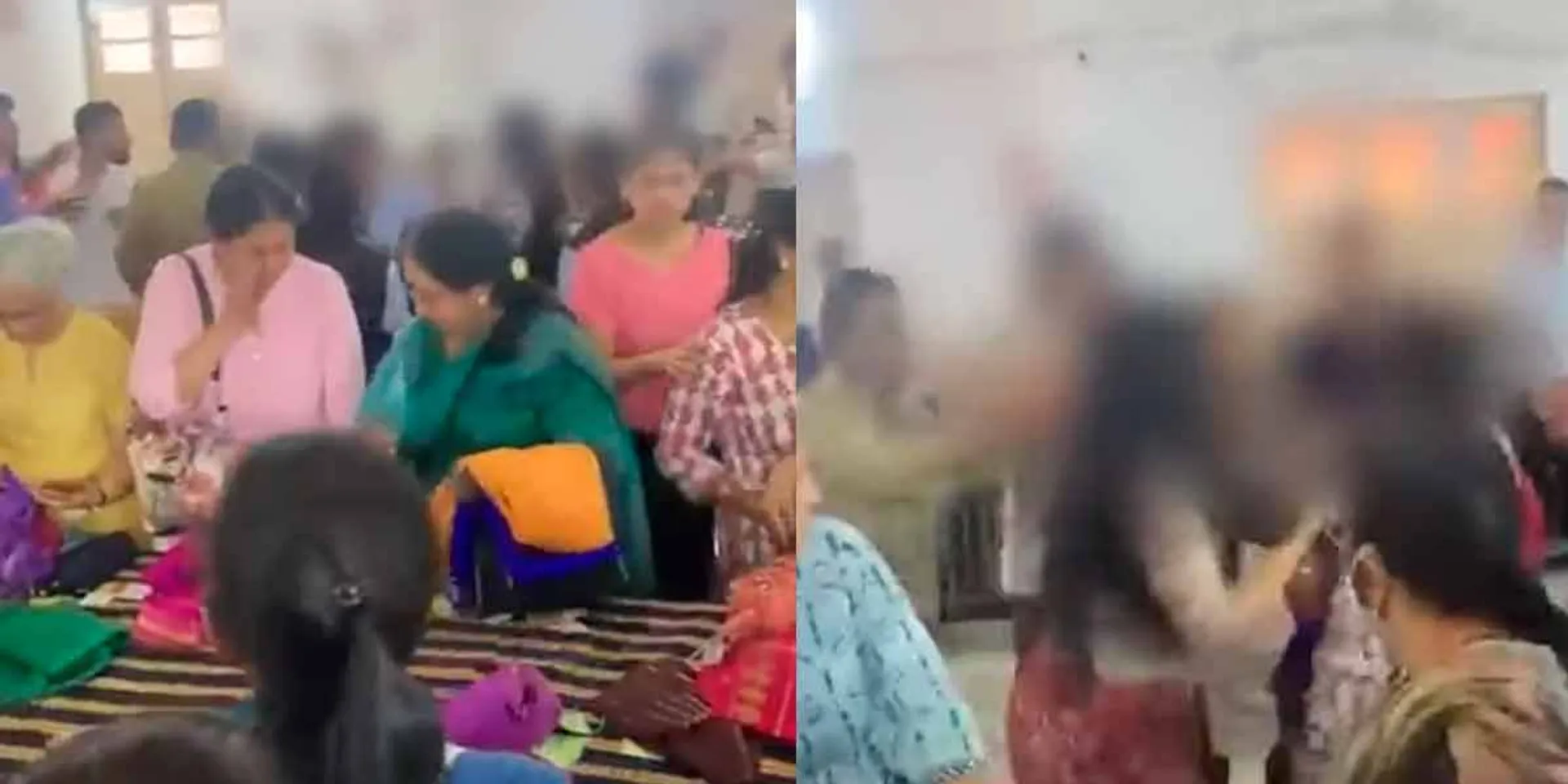  Two women fight over a saree; discount sale